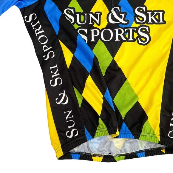 VOmax Sun & Ski Cycling Jersey- Argyle Print- 1/4 Zip- Size Small- EUC - Picture 3 of 8
